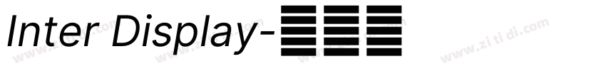 Inter Display字体转换